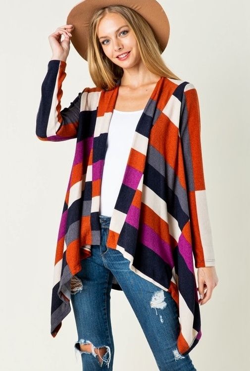womens cardigan rust